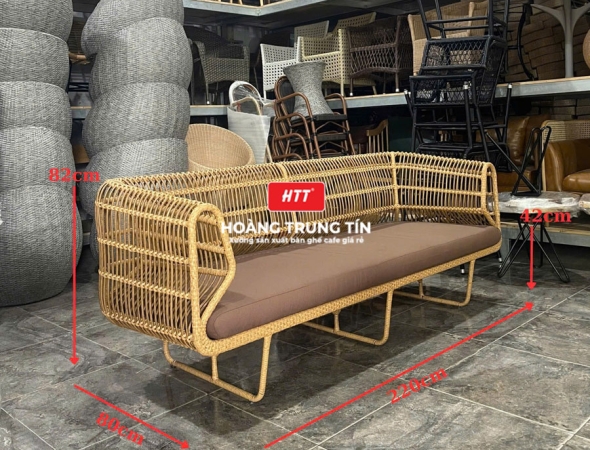Sofa đan nhựa giả mây HTT049