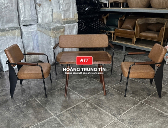 Sofa Napa cafe sắt nệm HTT01