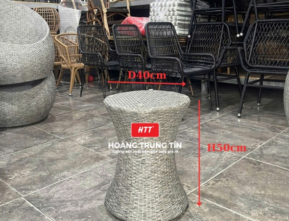 Bàn ghế sofa trứng đan nhựa mây HTT065