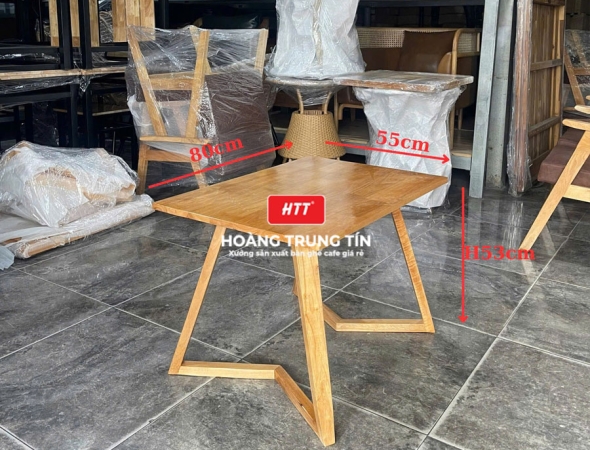 Bàn ghế cafe gỗ nệm cao cấp HTT39