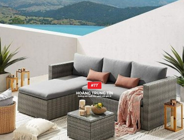 Bộ Sofa nhựa giả Mây Giá Thanh Lý