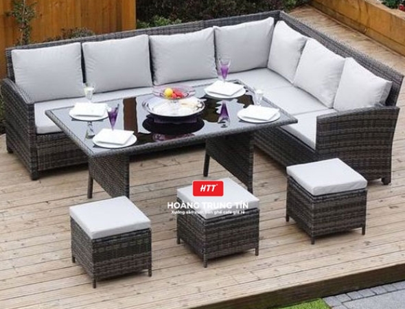 Mẫu Sofa nhựa giả Mây Cao cấp