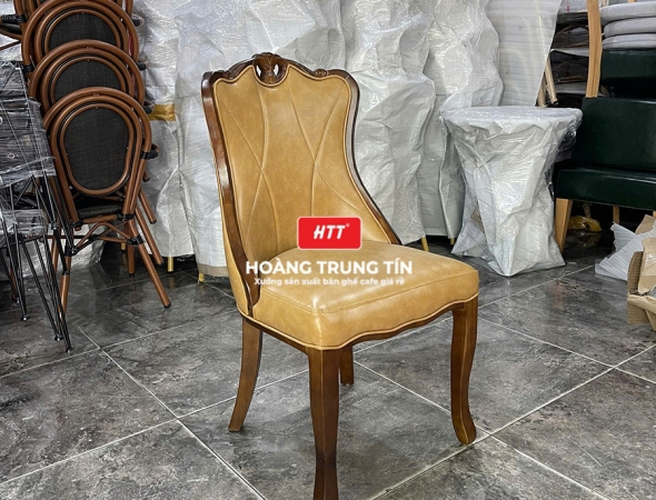 Bàn ghế cafe gỗ nệm cao cấp HTT41