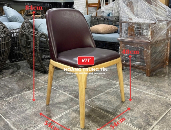 Ghế cafe gỗ nệm cao cấp HTT42
