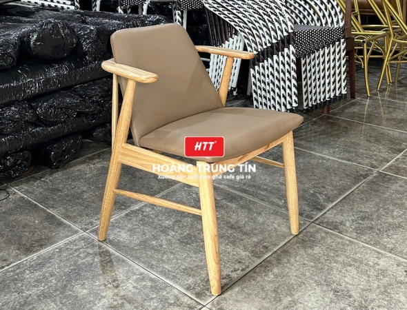 Ghế cafe gỗ nệm cao cấp HTT65