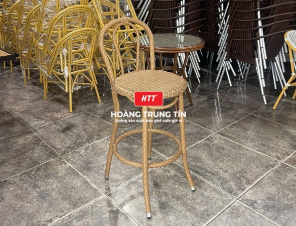 Ghế bar đan nhựa giả mây HTT01