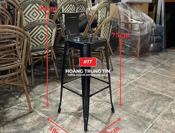 Ghế bar sắt ngoài trời HTT02