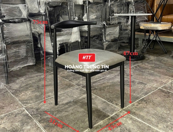 Ghế cafe sắt nệm HTT01
