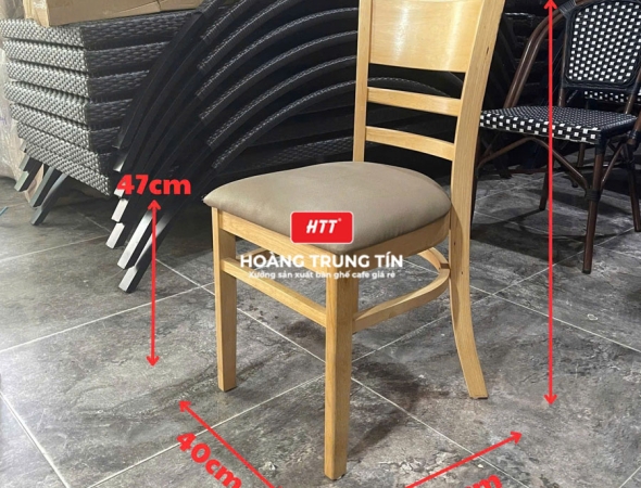 Ghế cafe cabin gỗ nệm HTT01