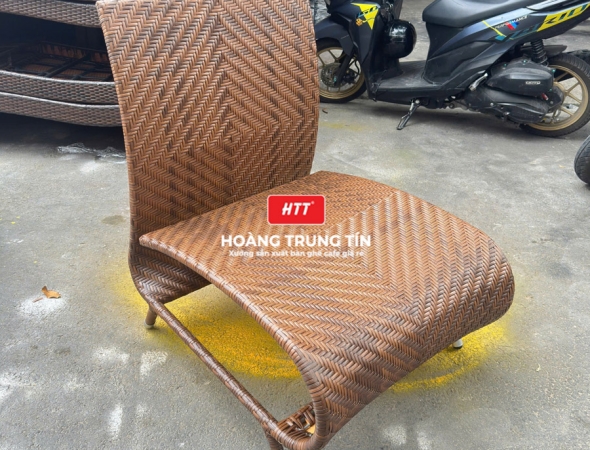 Ghế cafe đan nhựa mây ngoài trời HTT039