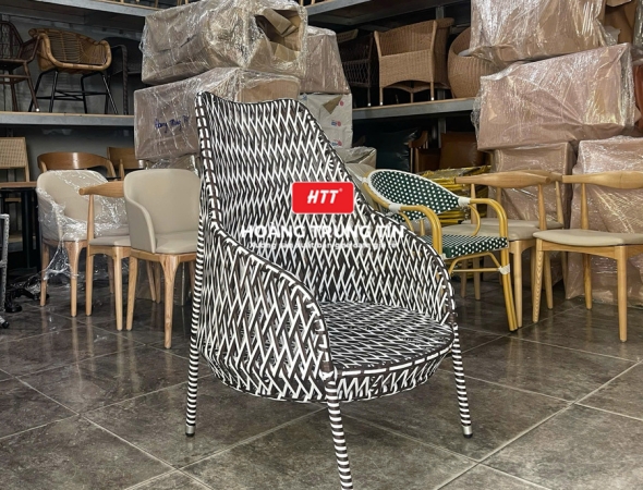Ghế cafe đan nhựa mây ngoài trời HTT062