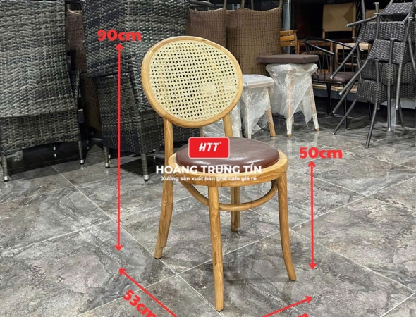 Ghế cafe gỗ nệm cao cấp HTT44