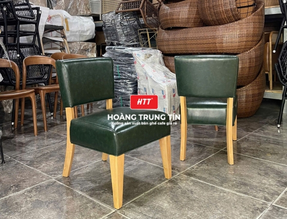 Ghế cafe gỗ nệm cao cấp HTT48