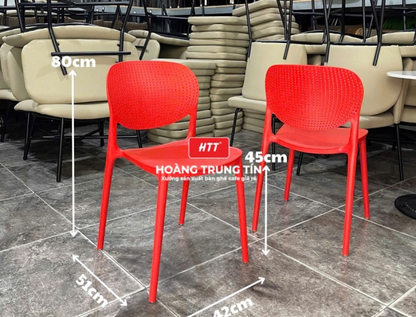 Ghế cafe nhựa đúc nguyên khối HTT01