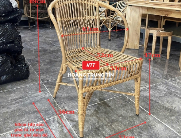 Ghế cafe đan nhựa mây ngoài trời HTT085