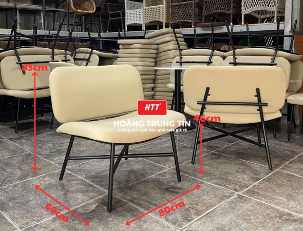 Ghế cafe sắt nệm cao cấp HTT12