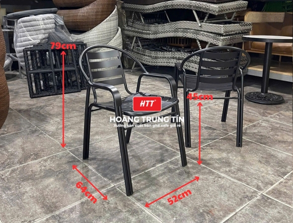 Ghế cafe sắt ngoài trời HTT02