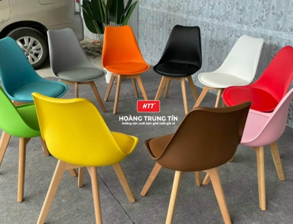 Bàn ghế nhựa cafe chân inox