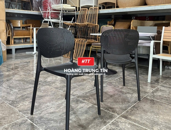 Bàn ghế cafe nhựa đúc nguyên khối HTT21