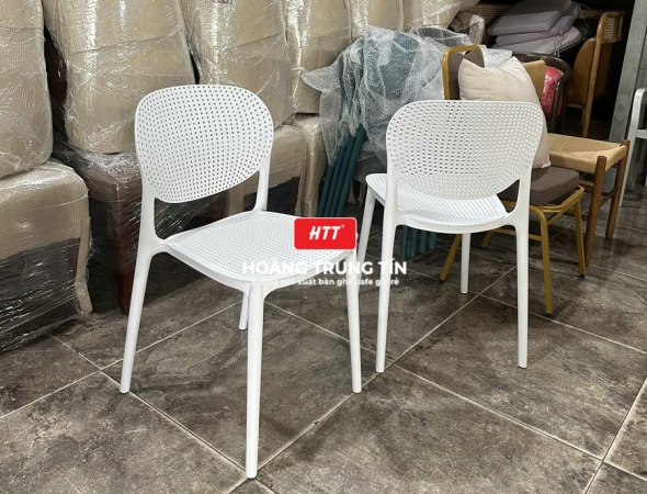 Bàn ghế cafe nhựa đúc nguyên khối HTT21