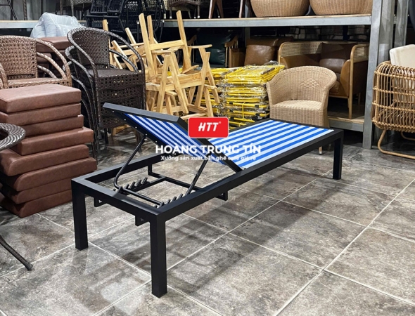 Giường tắm nắng nhôm lưới ngoài trời HTT01