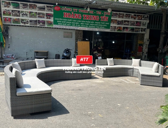 Sofa đan nhựa giả mây HTT040