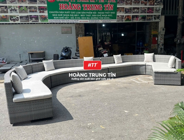 Sofa đan nhựa giả mây HTT040