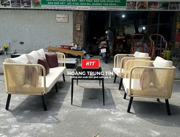 Sofa đan nhựa giả mây HTT042