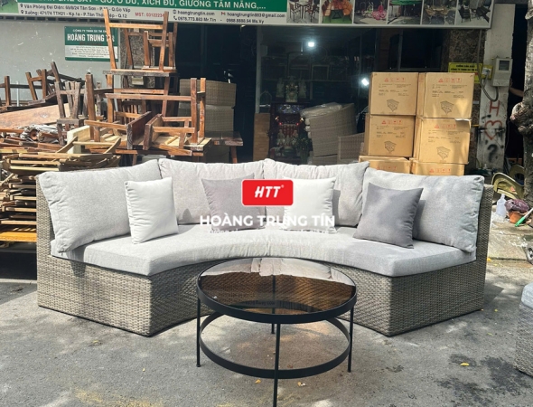 Sofa đan nhựa giả mây HTT056