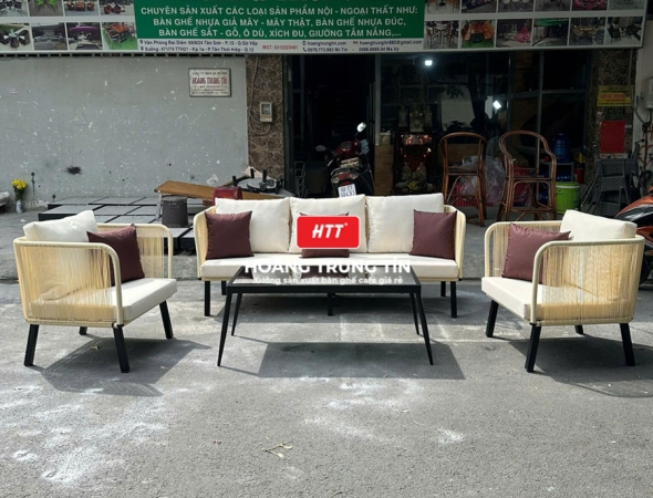 Sofa đan nhựa giả mây HTT042