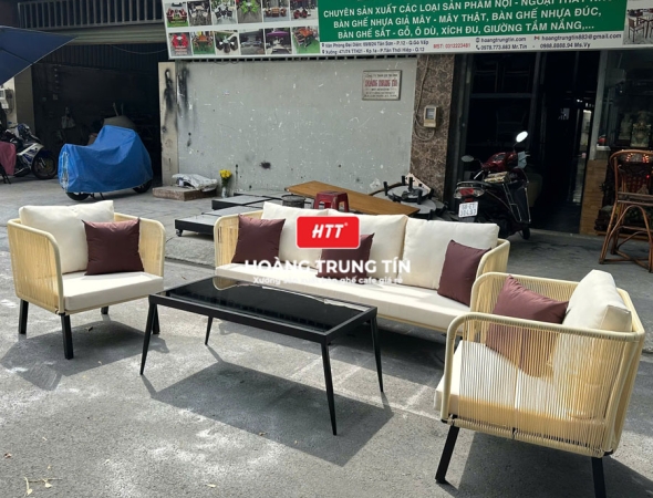 Sofa đan nhựa giả mây HTT042