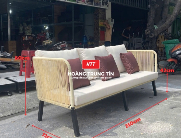 Sofa đan nhựa giả mây HTT042