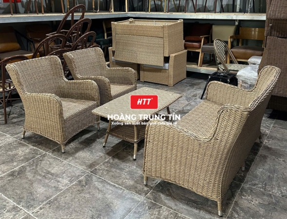 Sofa đan nhựa giả mây HTT046