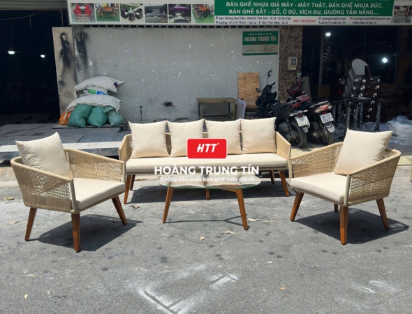 Sofa đan nhựa giả mây HTT061