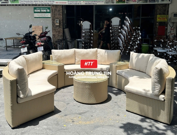 Sofa đan nhựa giả mây HTT062