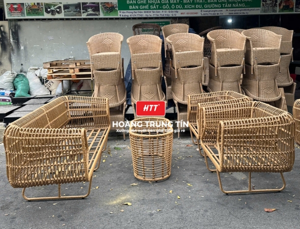 Sofa đan nhựa giả mây HTT063