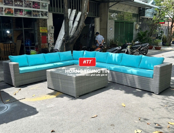 Sofa đan nhựa giả mây HTT047