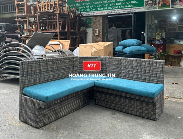 Sofa đan nhựa giả mây HTT064
