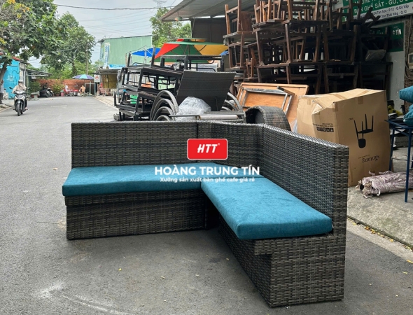 Sofa đan nhựa giả mây HTT064