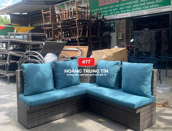 Sofa đan nhựa giả mây HTT064