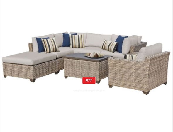 Sofa Mây Nhựa Ngoài Trời