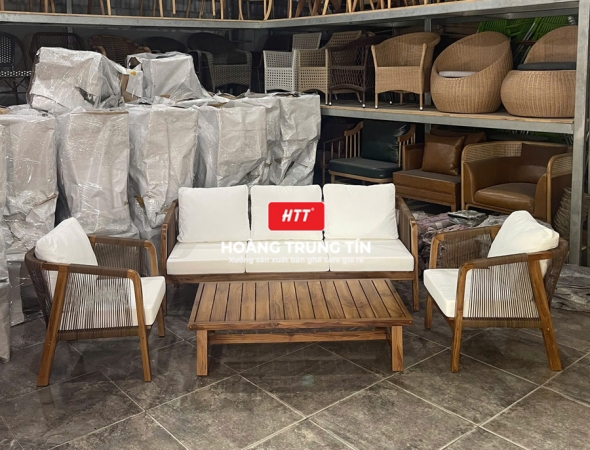Sofa đan nhựa giả mây HTT055