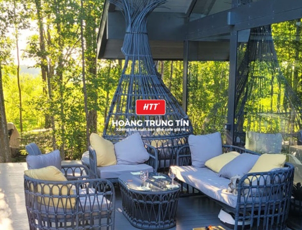 Sofa đan nhựa giả mây HTT012