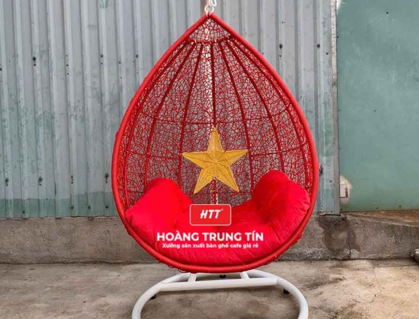 Xích đu đan nhựa giả mây HTT01