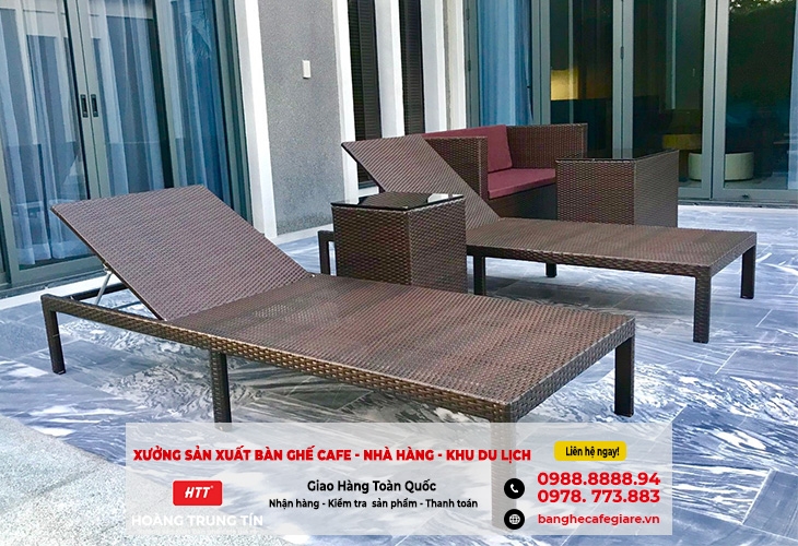 Bàn ghế mây nhựa sân vườn chất lượng tại Hải Dương