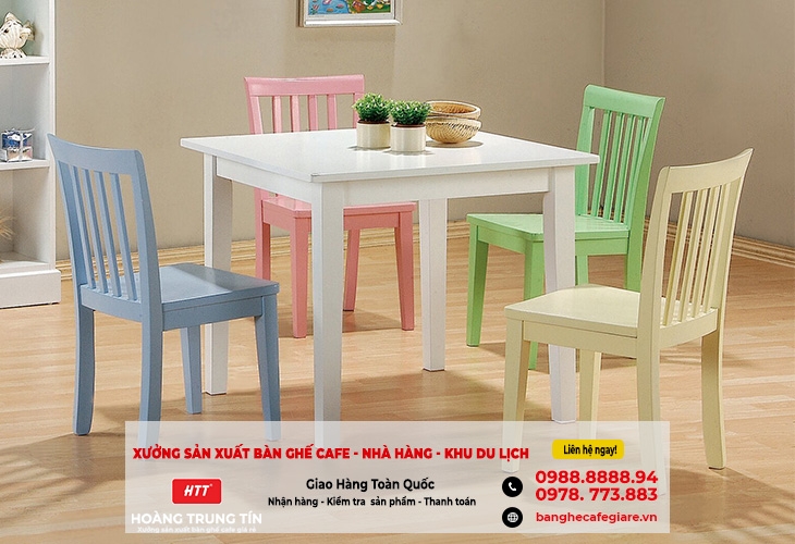 Top mẫu bàn ghế cho quán ăn bền đẹp, giá rẻ, phù hợp nhiều phong cách