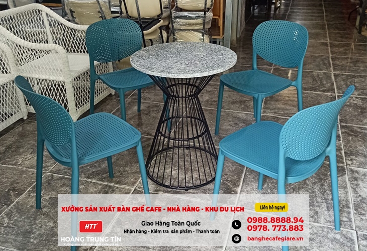 Bàn ghế cafe nhựa chất lượng giá xưởng tại Bến Tre