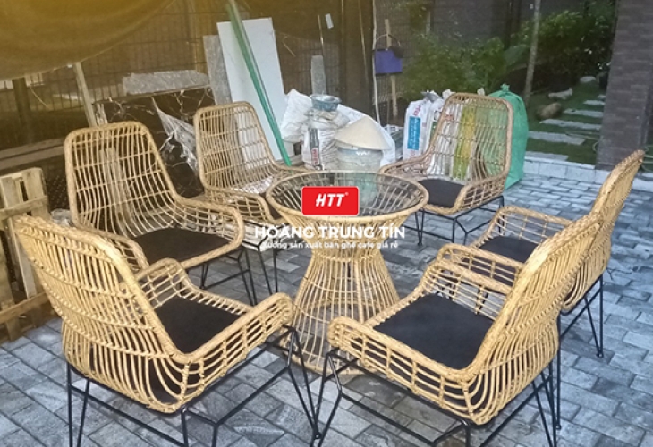 Xưởng bàn ghế nhựa giả mây tại Bạc Liêu