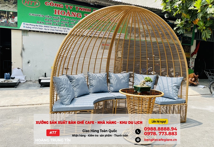 Xưởng nội thất bàn ghế mây nhựa giá rẻ tại Điện Biên