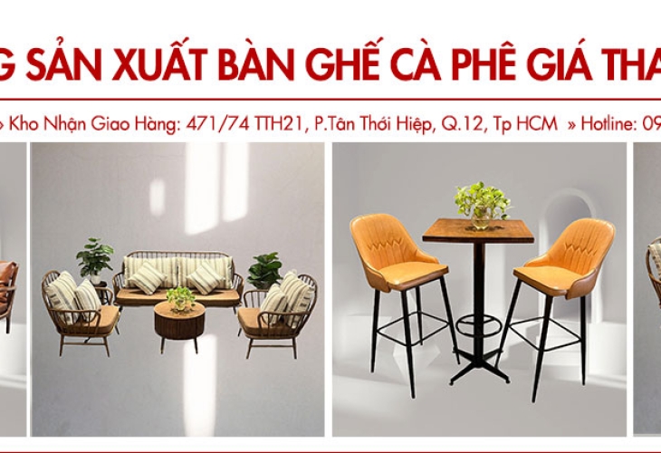 Những mẫu bàn ghế cà phê đẹp kiểu tối giản và hiện đại